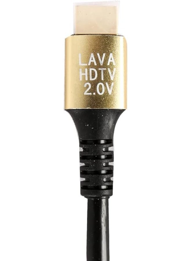 LAVA 4K L-shaped HDMI cable for TVs, PCs, PlayStations, and any device that supports HDMI connectivity. 3 Meters - Image 2